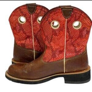 Ariat Red Star Cowgirl Boots 7.5B